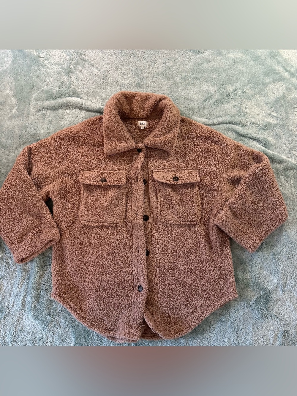 BKE Cozy Teddy button up jacket